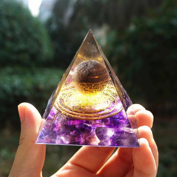 SMOKY QUARTZ AMETHYST OBSIDIAN PYRAMID