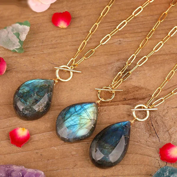 TRUTH SEEKER LABRADORITE DROP NECKLACE