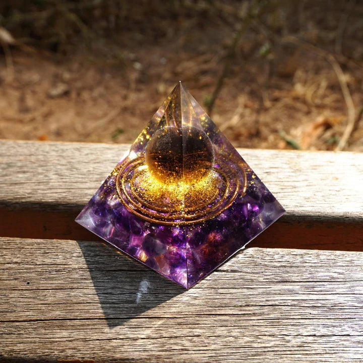 SMOKY QUARTZ AMETHYST OBSIDIAN PYRAMID