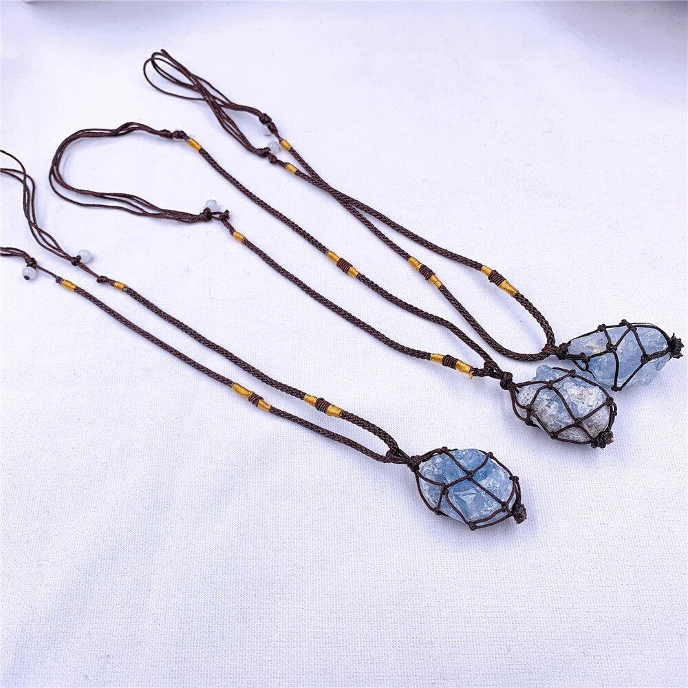 Blue Celestite Crystal Pendant Tumbled Teardrop Pendant Polished Celestite  Stone Necklace Celestite Jewelry Healing Crystal Necklace - Etsy