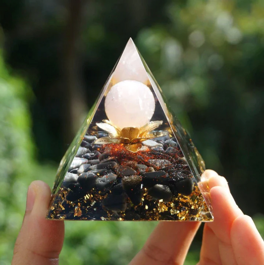 (60% OFF TODAY ONLY) ROSE QUARTZ OBSIDIAN PYRAMID